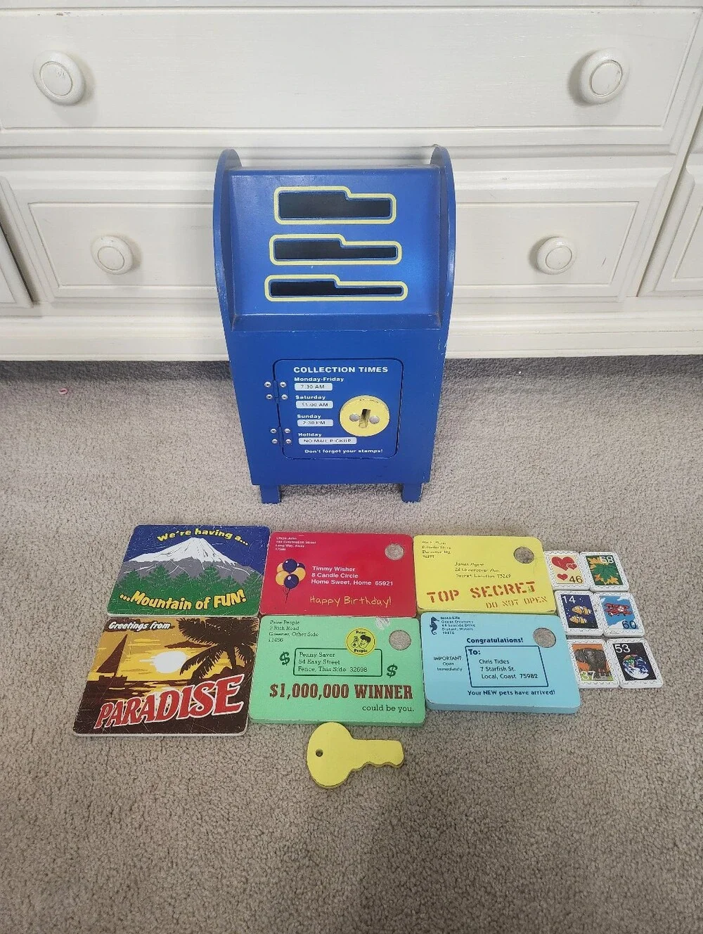 HTF Melissa & Doug Stamp and Sort Wooden Mailbox Activity and Toy
